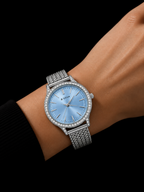 Titan Diamond Customized Luxury Women's Watch – Ice Blue Dial Edition