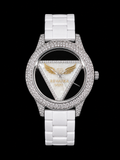 Revaanka Défi Diamond Customized Luxury Women's Watch – White Ceramic Edition