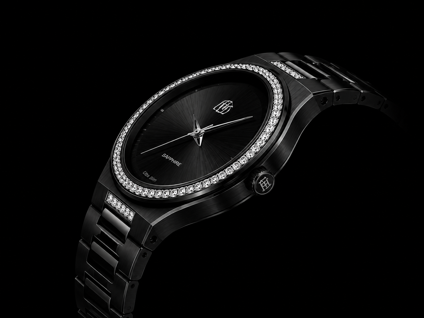 Movado Sapphire Diamond Customized Luxury Watch