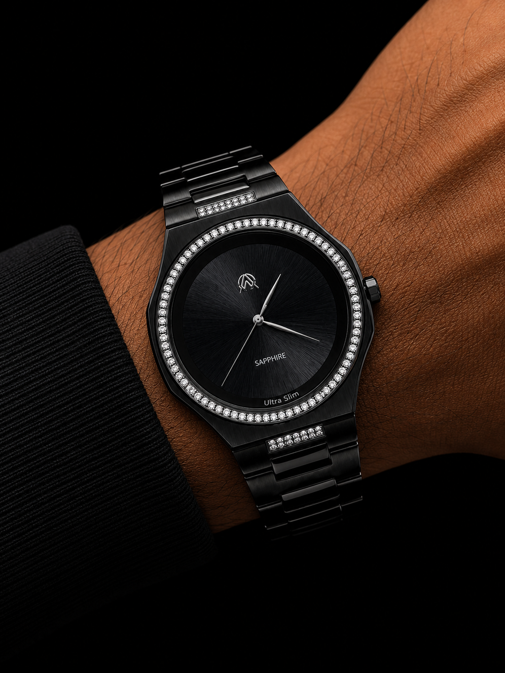 Movado Sapphire Diamond Customized Luxury Watch