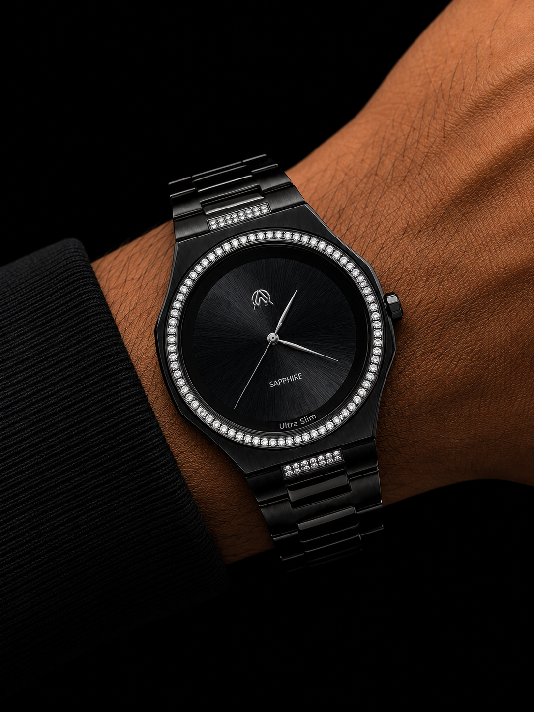 Movado Sapphire Diamond Customized Luxury Watch