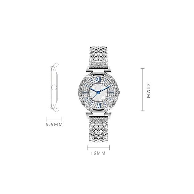 Royal Rose Gold Crystal Bracelet Watch for Women