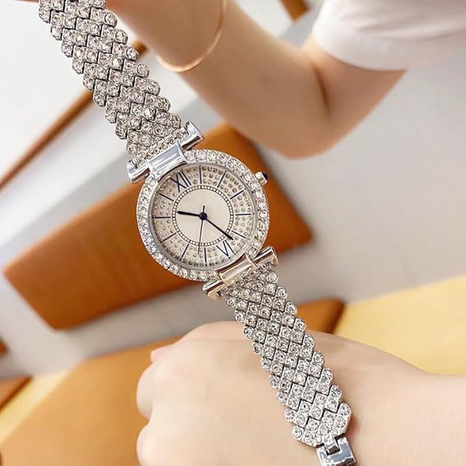 Royal Rose Gold Crystal Bracelet Watch for Women