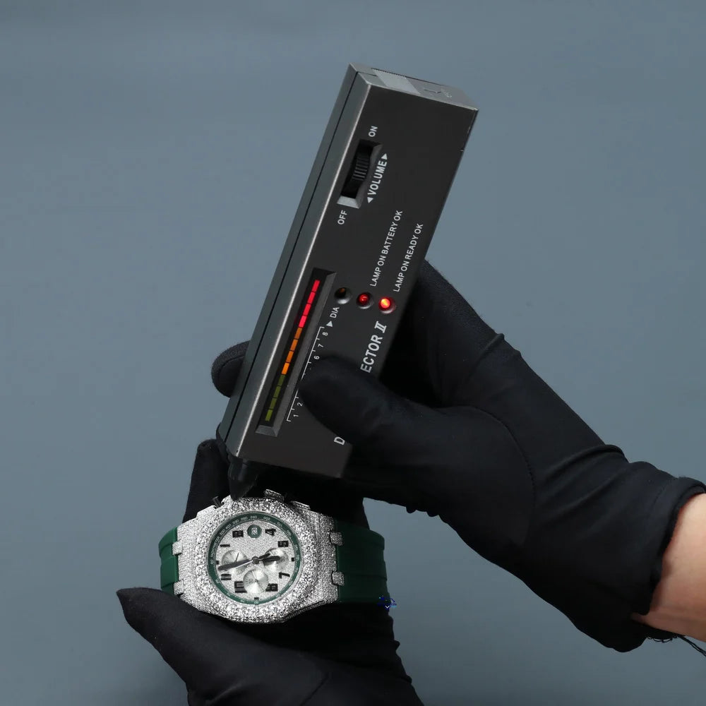 Royal Emerald Ice Chronograph Diamond Watch