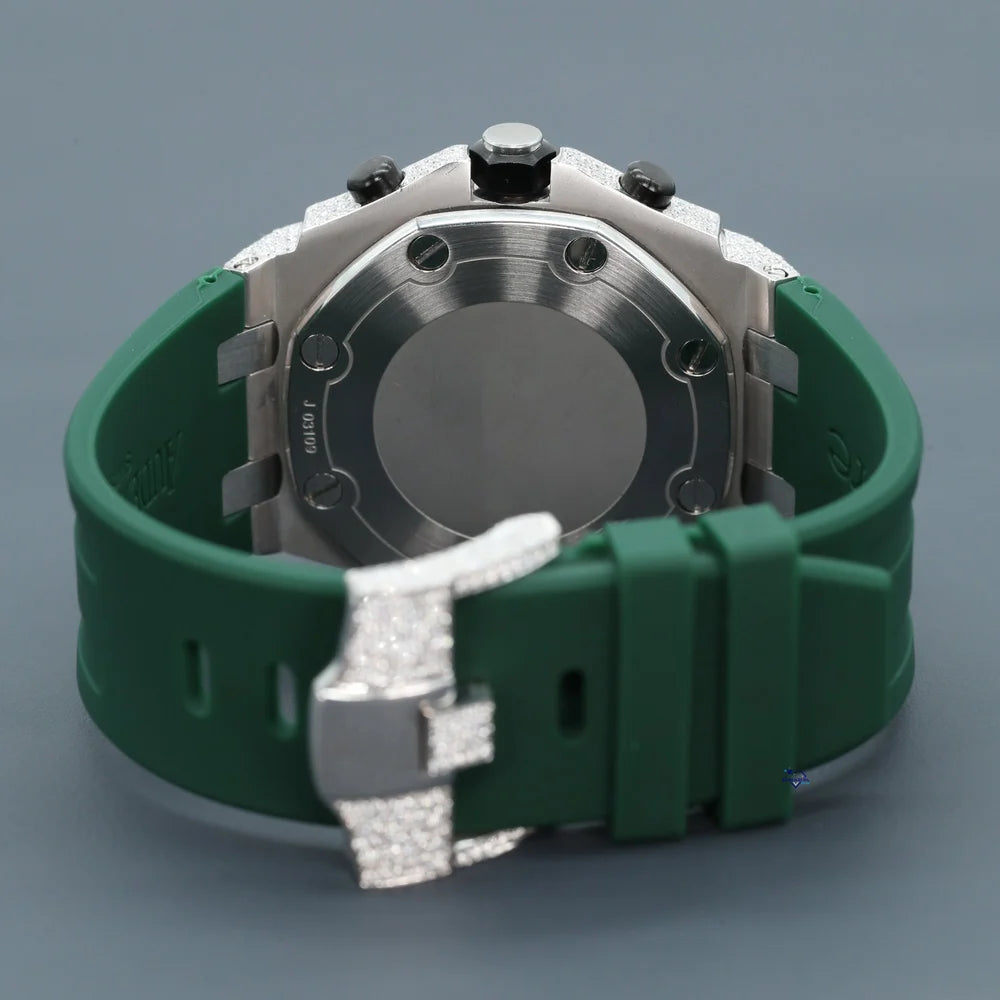 Royal Emerald Ice Chronograph Diamond Watch