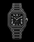 Cartier Black Diamond Customized Luxury Watch