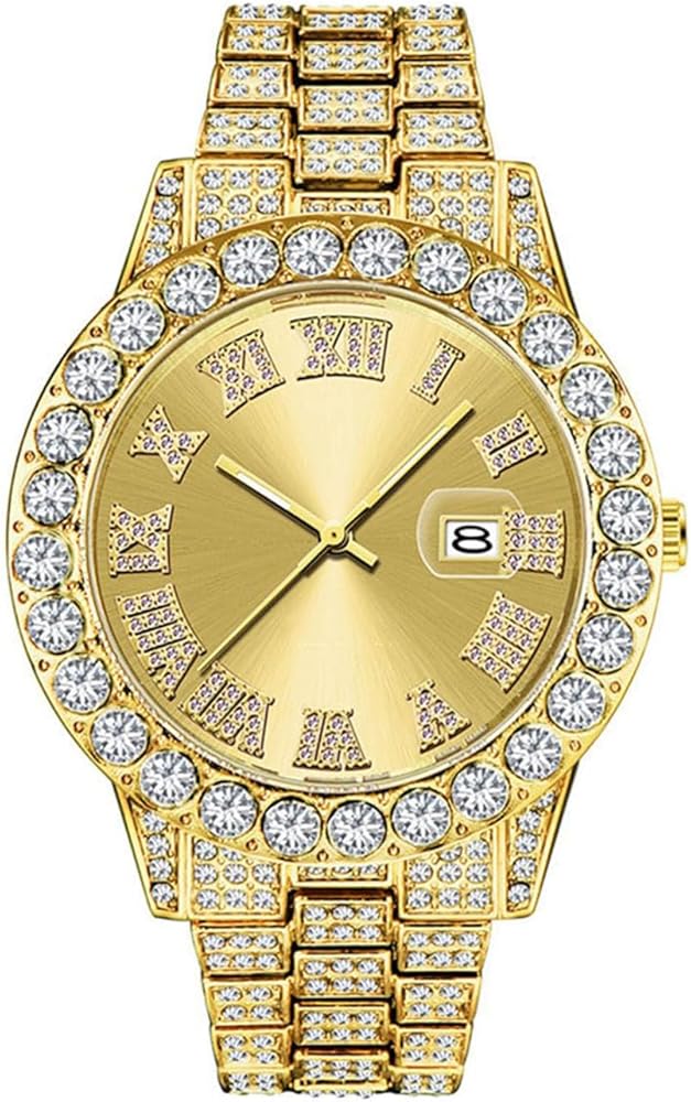 Elite Ice Diamond Men's Luxury Watch – Full Diamond Statement Timepiece