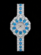 Blue Sapphire & Diamond Customized Luxury Women's Watch
