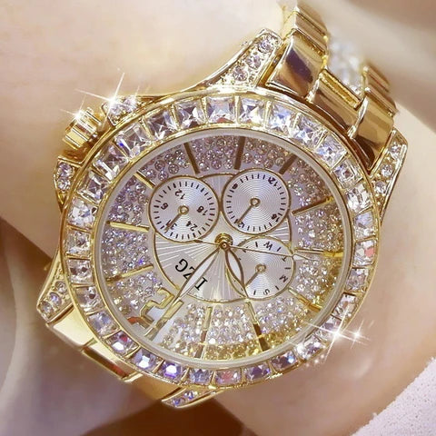 Aurora Royale Diamond Women's Watch – Rose Gold Edition